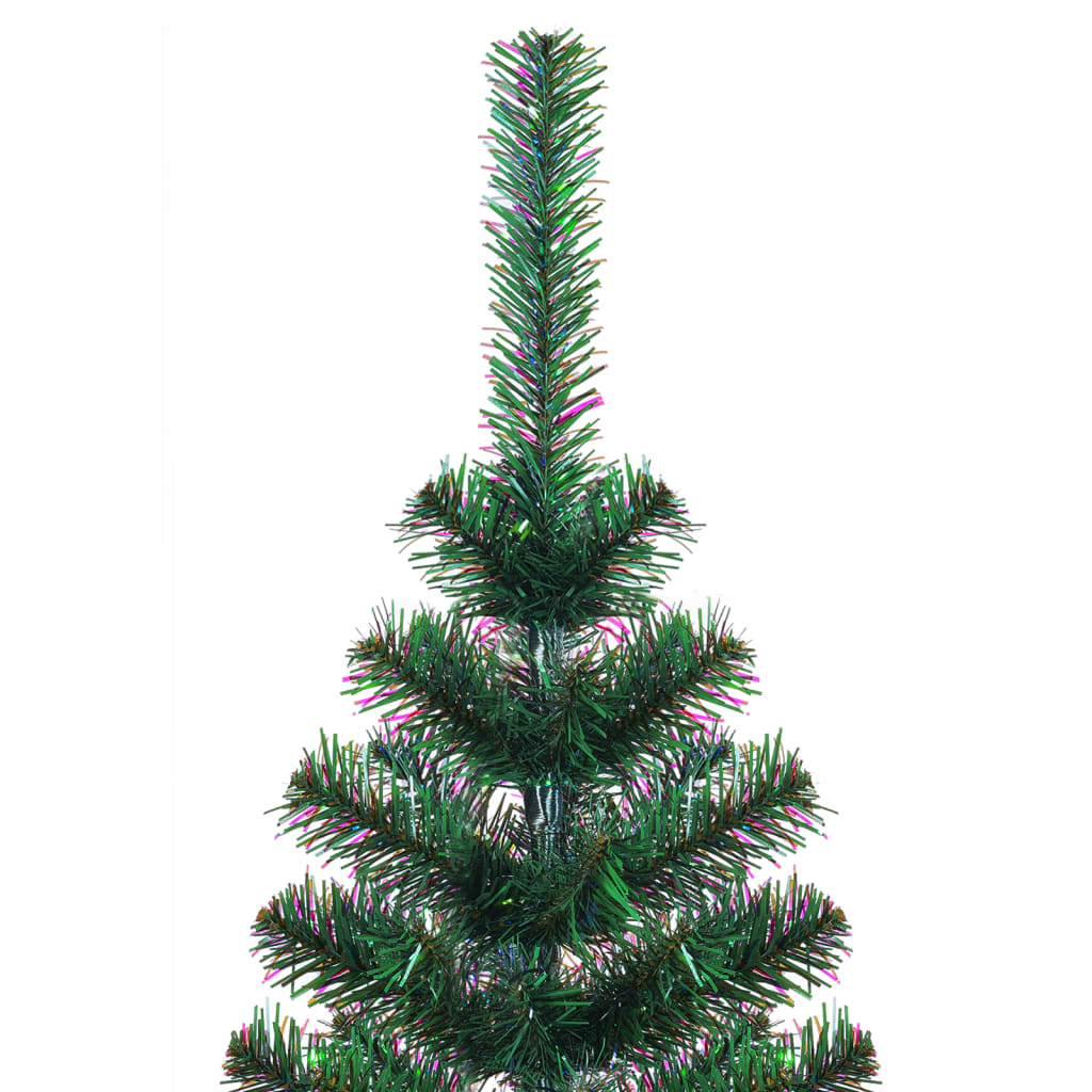 vidaXL Artificial Christmas Tree with Iridescent Tips Green 120 cm PVC