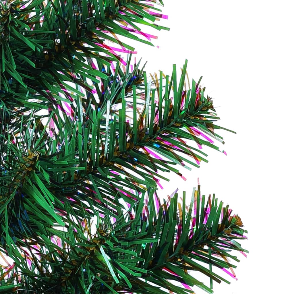 vidaXL Artificial Christmas Tree with Iridescent Tips Green 120 cm PVC