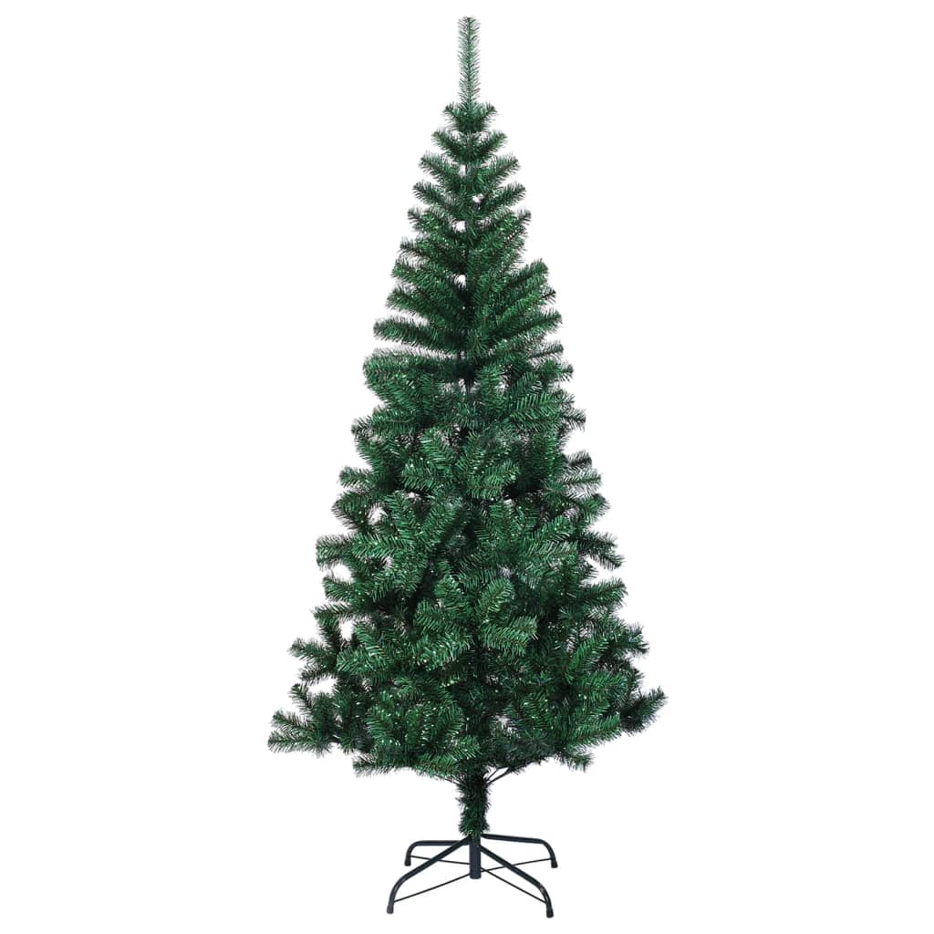 vidaXL Artificial Christmas Tree with Iridescent Tips Green 210 cm PVC