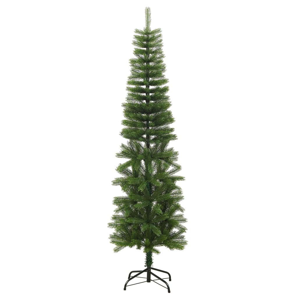 vidaXL Artificial Slim Christmas Tree with Stand 180 cm PE