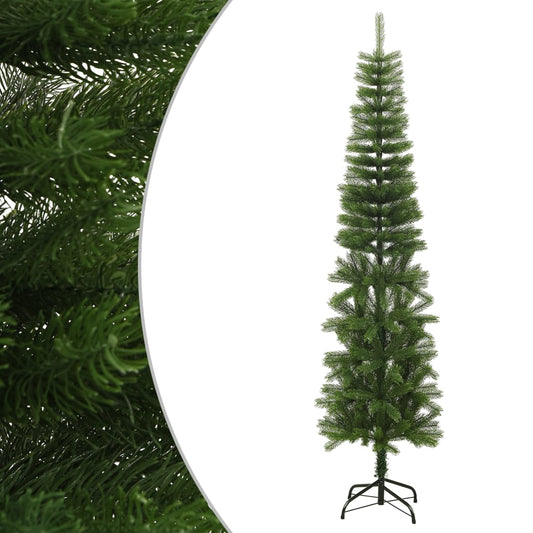 vidaXL Artificial Slim Christmas Tree with Stand 240 cm PE