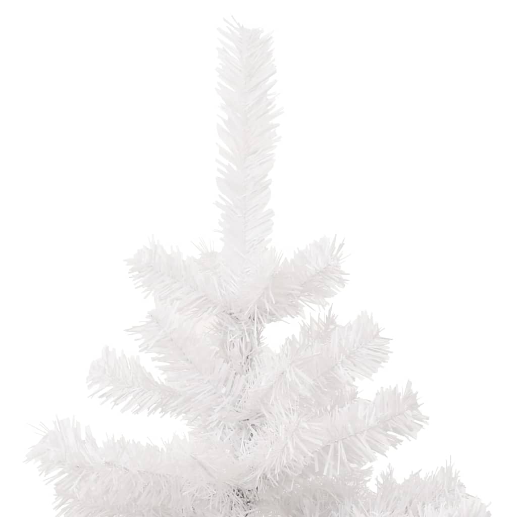 vidaXL Swirl Pre-lit Christmas Tree with Pot White 120 cm PVC