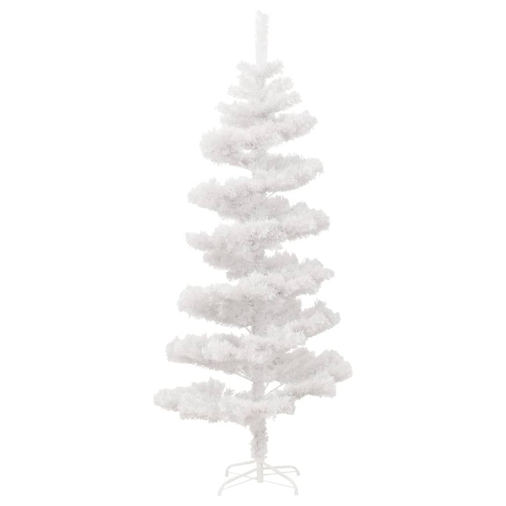 vidaXL Swirl Pre-lit Christmas Tree with Stand White 150 cm PVC