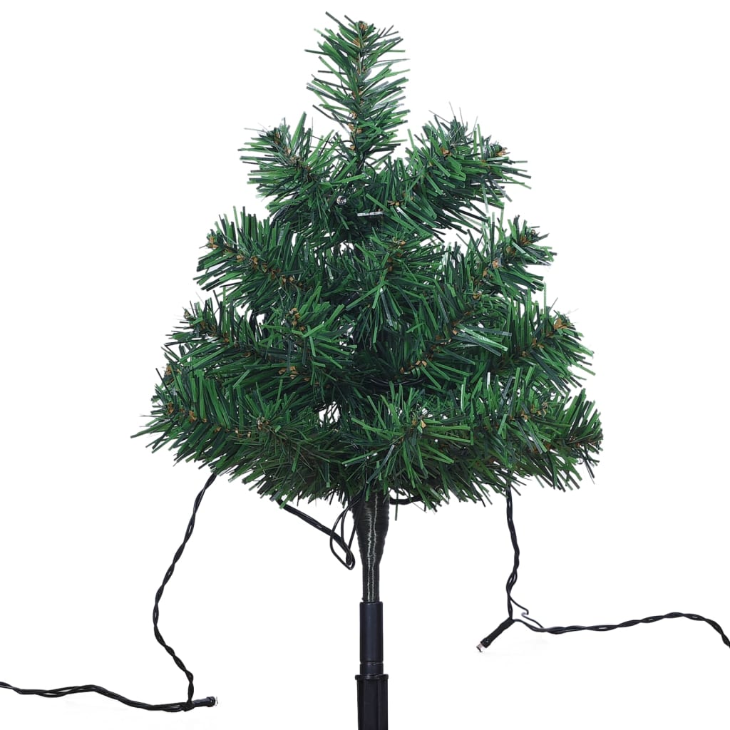 vidaXL Christmas Pathway Trees 6 pcs with Warm White LEDs 45 cm PVC