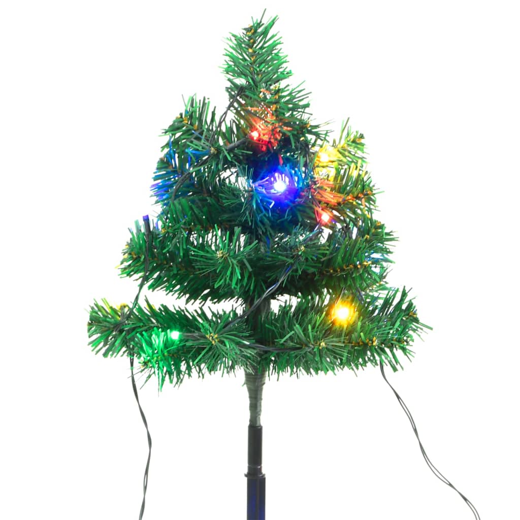 vidaXL Christmas Pathway Trees 6 pcs with Multicolour LEDs 45 cm PVC