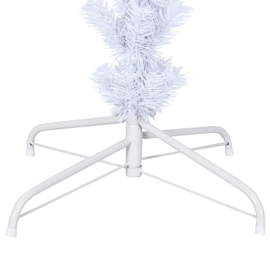 vidaXL Upside-down Artificial Christmas Tree with Stand White 180 cm