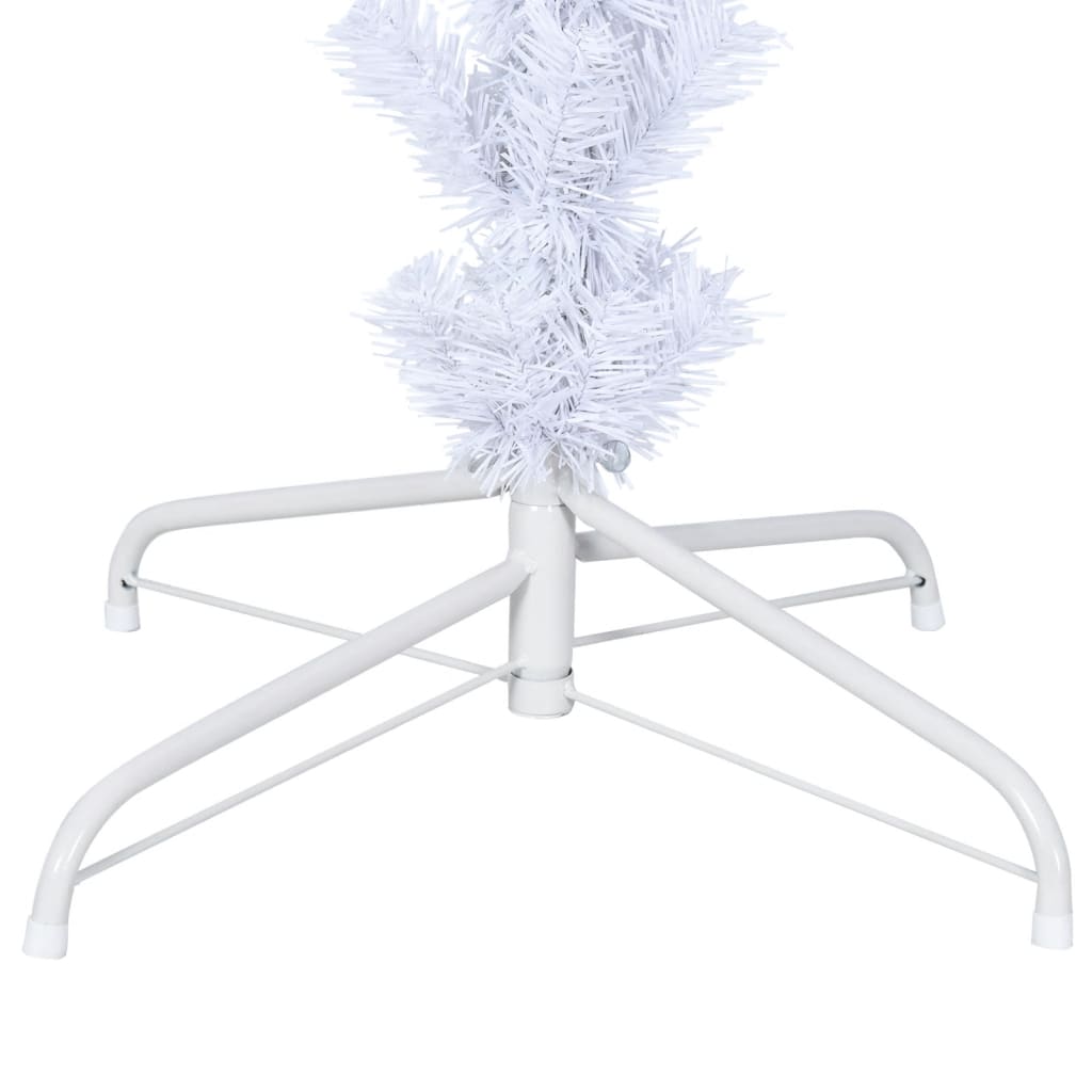 vidaXL Upside-down Artificial Christmas Tree with Stand White 240 cm