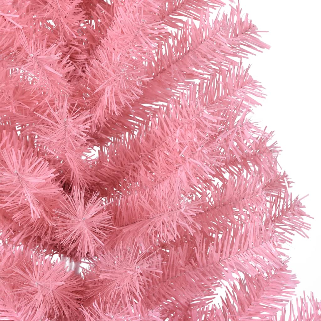 vidaXL Artificial Half Christmas Tree with Stand Pink 150 cm PVC