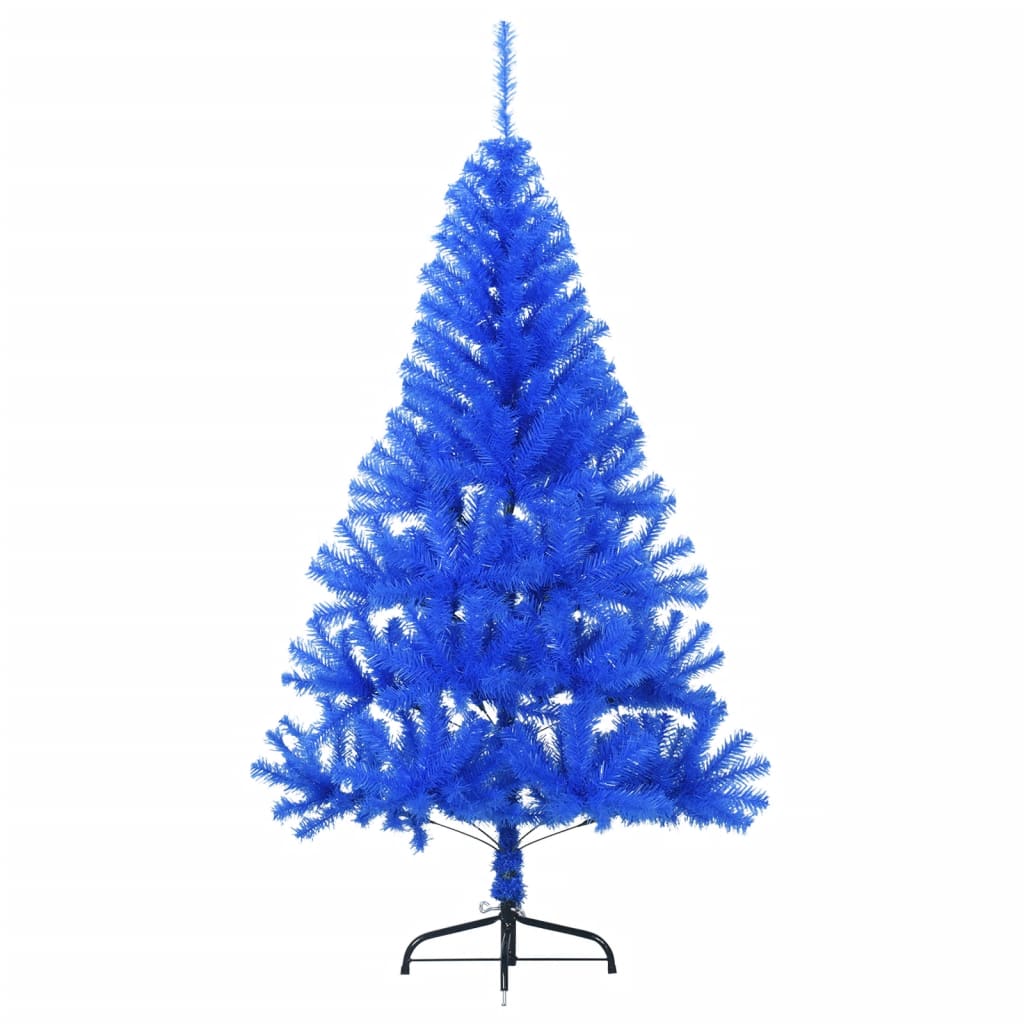 vidaXL Artificial Half Christmas Tree with Stand Blue 120 cm PVC