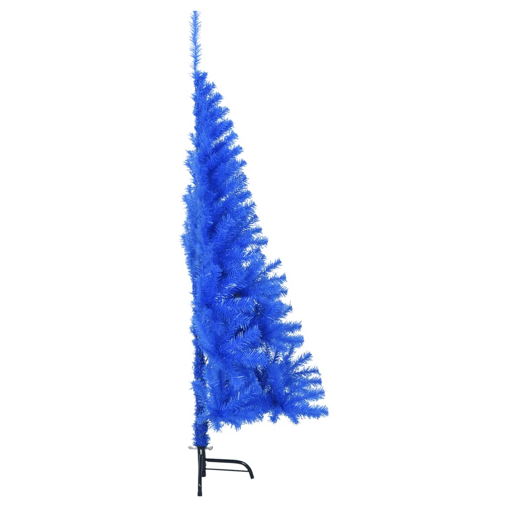 vidaXL Artificial Half Christmas Tree with Stand Blue 120 cm PVC