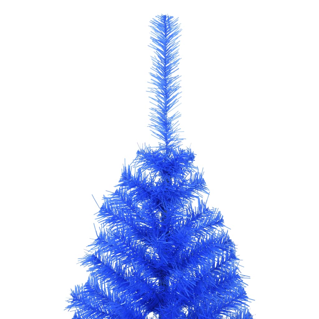 vidaXL Artificial Half Christmas Tree with Stand Blue 120 cm PVC