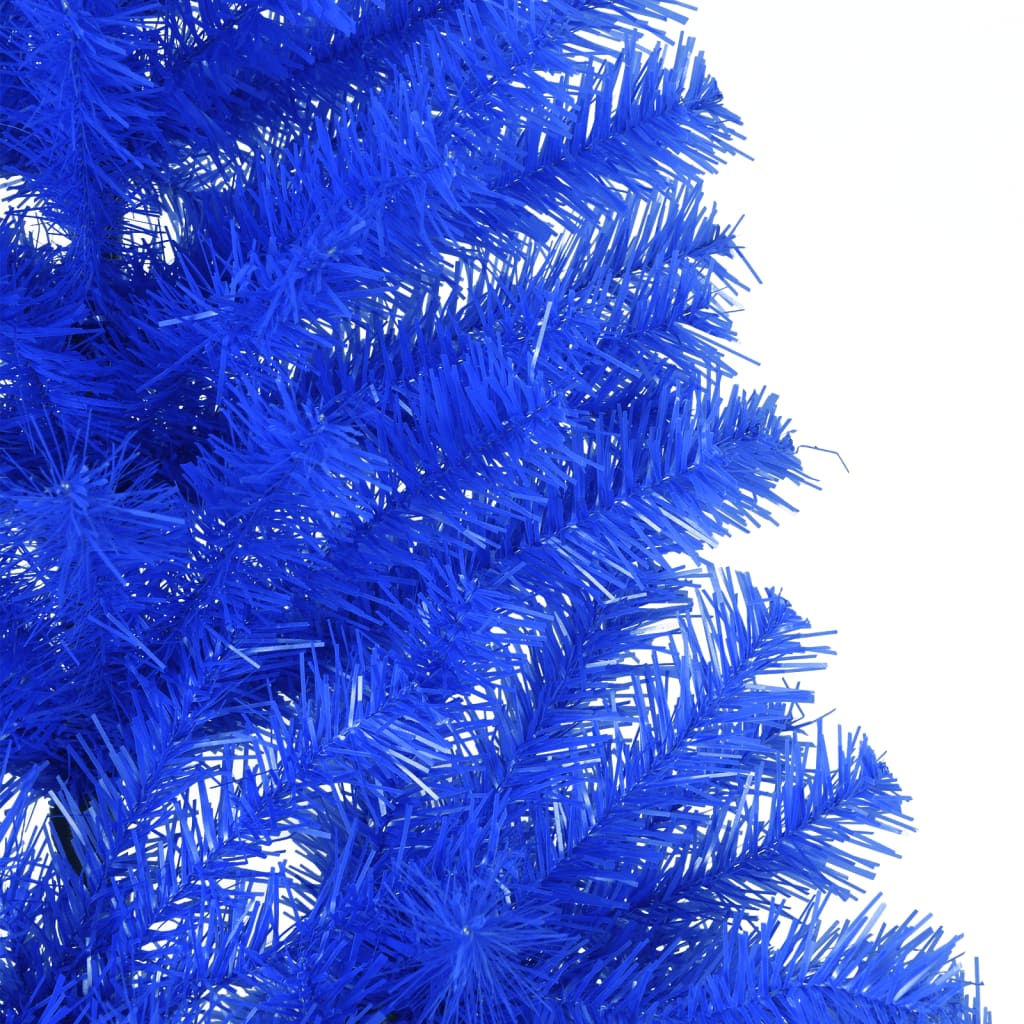 vidaXL Artificial Half Christmas Tree with Stand Blue 210 cm PVC