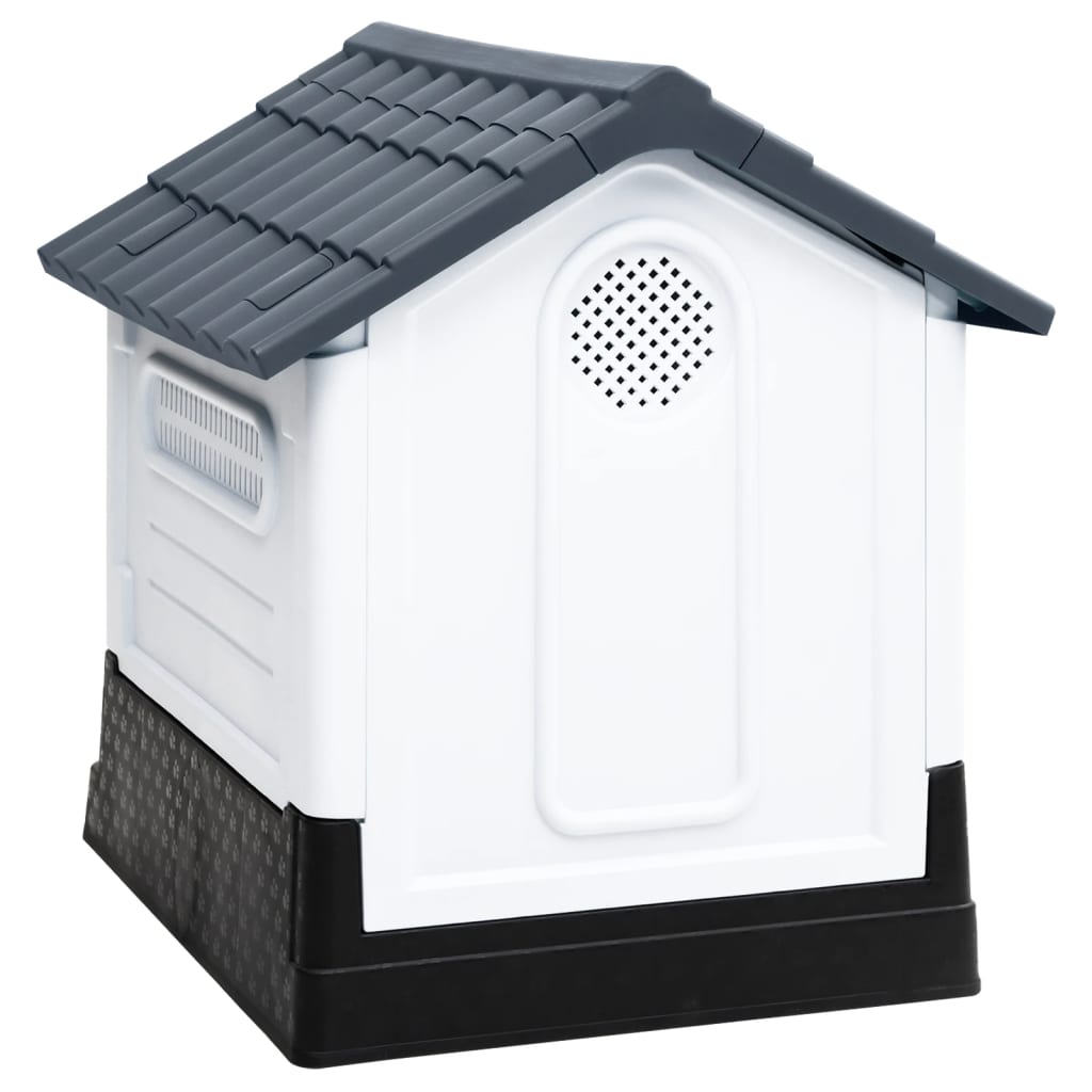 vidaXL Dog House Grey 57x68x66 cm Polypropylene