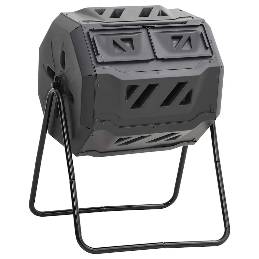 152232 vidaXL Garden Compost Bin Black 73x64x95 cm 160 L