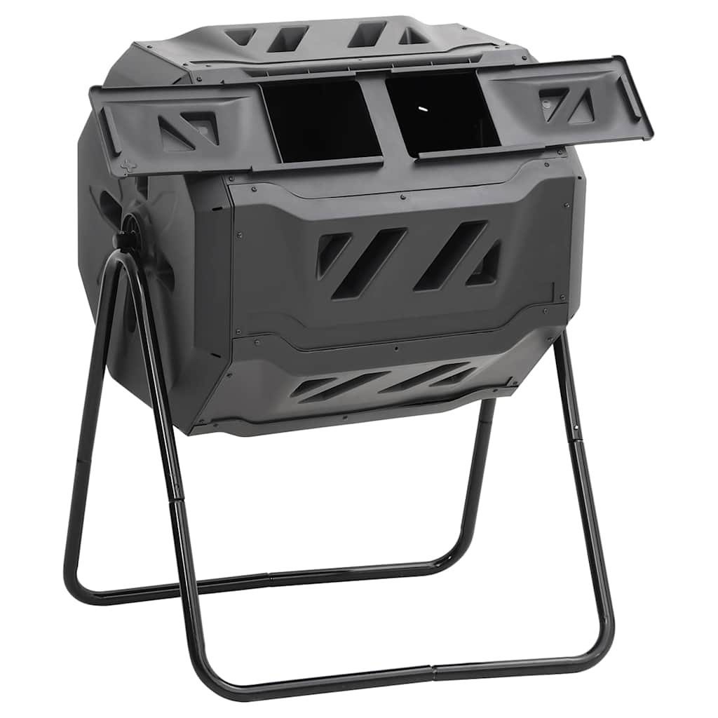152232 vidaXL Garden Compost Bin Black 73x64x95 cm 160 L
