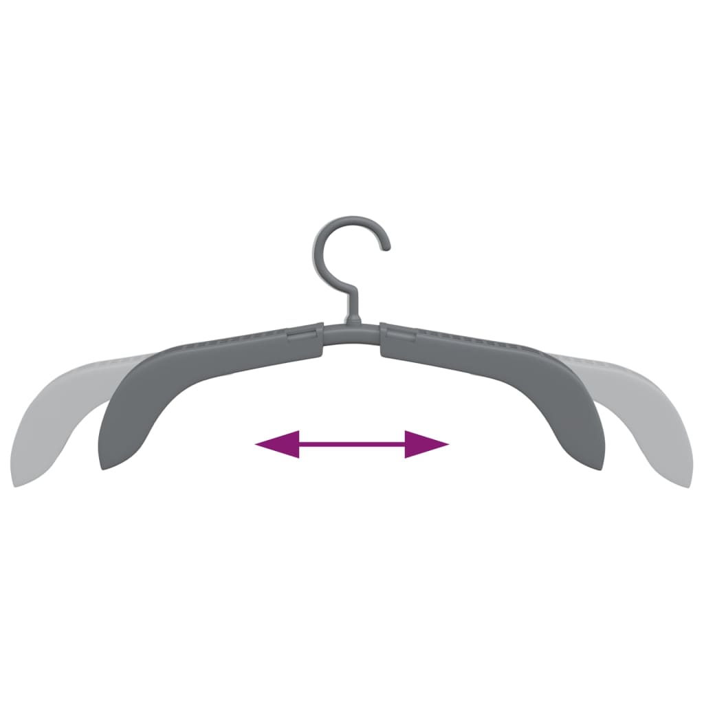 Extendable Clothes Hangers 10 pcs Grey