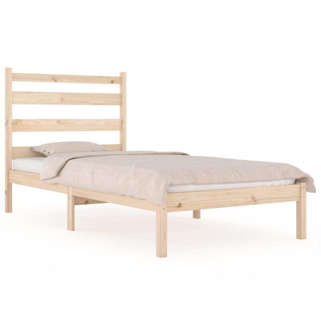 3103638 vidaXL Bed Frame without Mattress Solid Wood 100x200 cm (810007+818405)