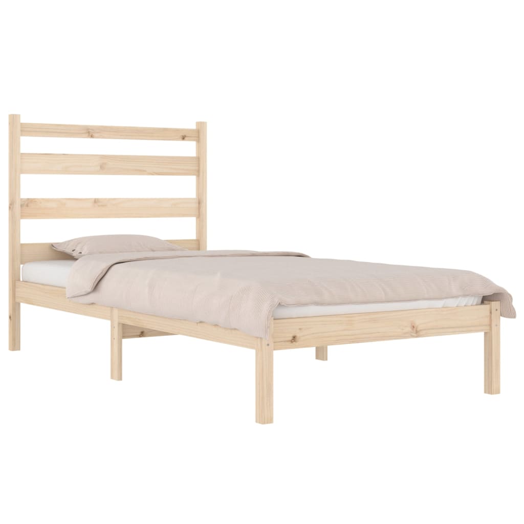 3103638 vidaXL Bed Frame without Mattress Solid Wood 100x200 cm (810007+818405)