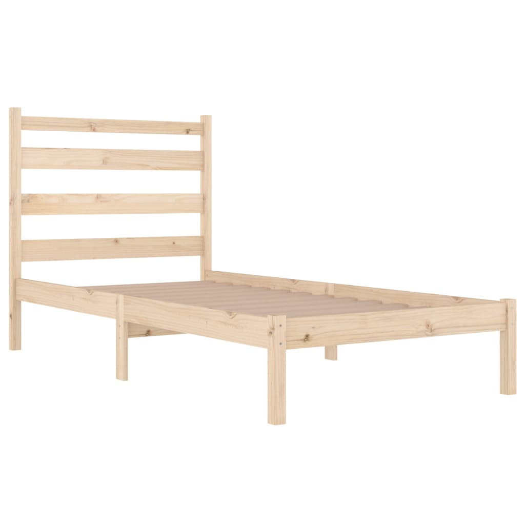 3103638 vidaXL Bed Frame without Mattress Solid Wood 100x200 cm (810007+818405)