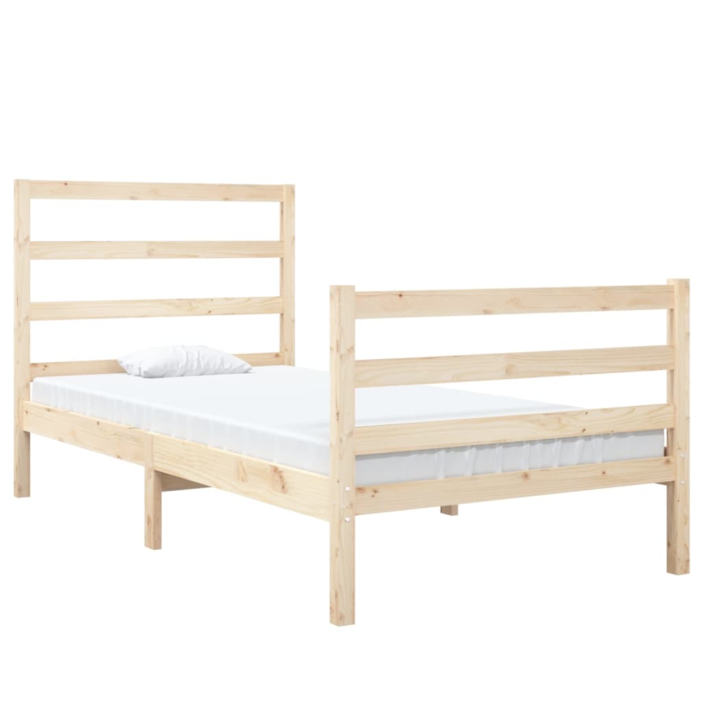 vidaXL Bed Frame without Mattress Solid Wood Single