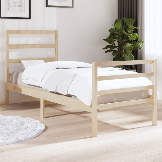 vidaXL Bed Frame without Mattress Solid Wood Single