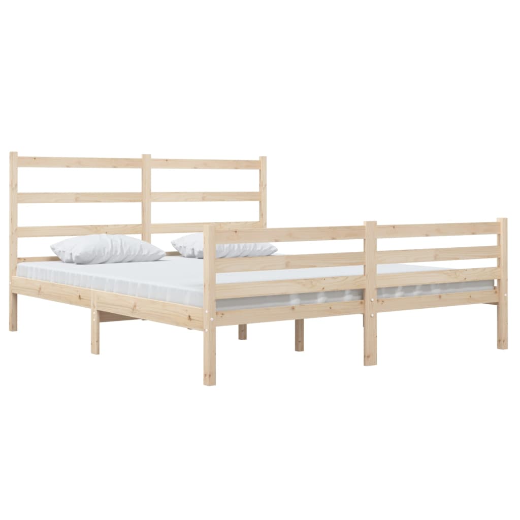 vidaXL Bed Frame without Mattress Solid Wood Double