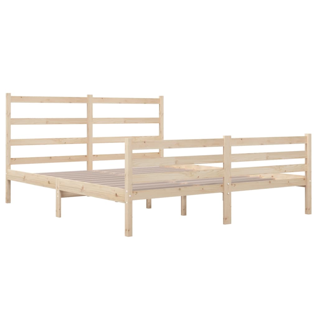 vidaXL Bed Frame without Mattress Solid Wood Double