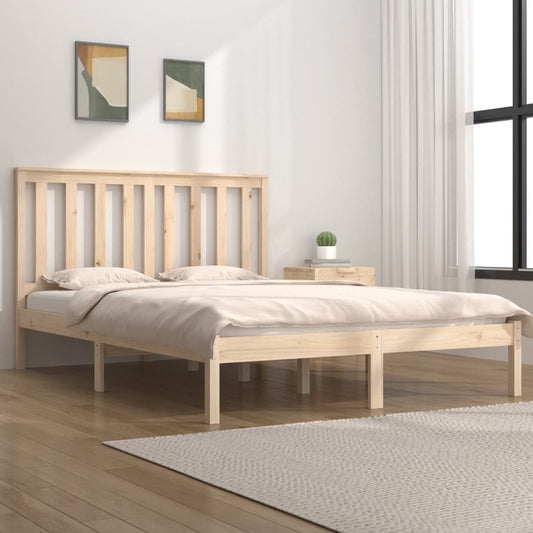 vidaXL Bed Frame without Mattress Solid Wood Small Double