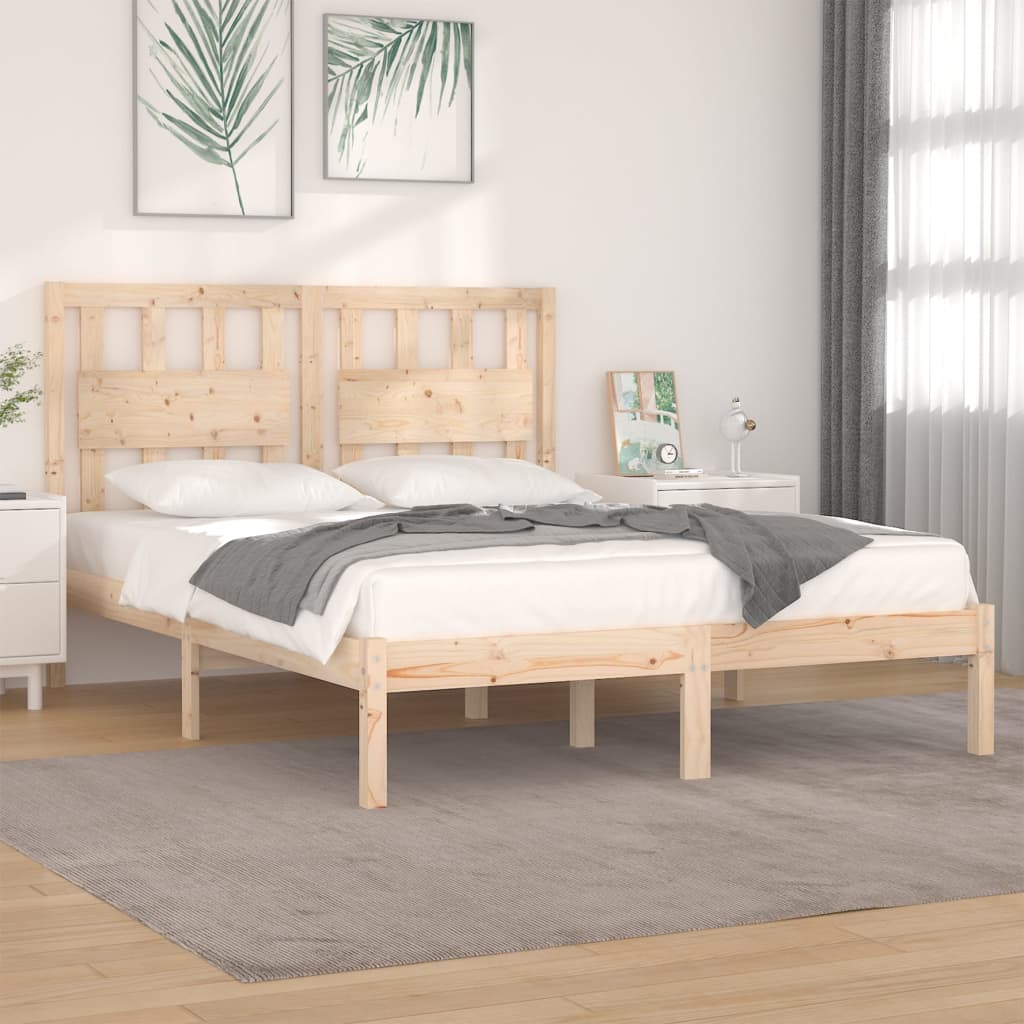 vidaXL Bed Frame without Mattress Solid Wood Super King