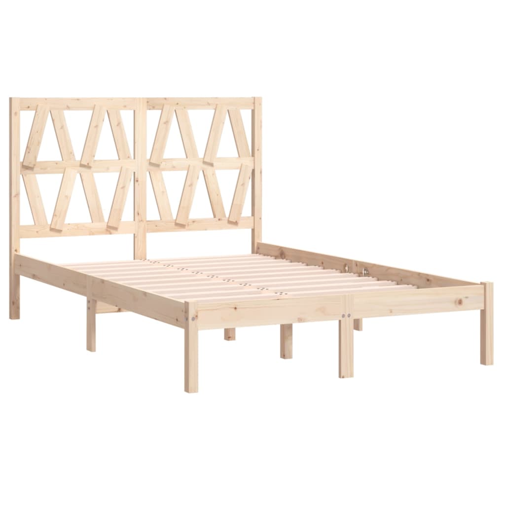 3103998 vidaXL Bed Frame without Mattress Solid Wood 140x200 cm (810017+818620)