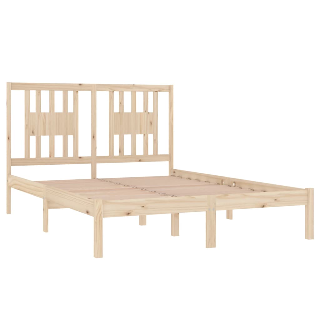Bed Frame without Mattress Solid Wood Double