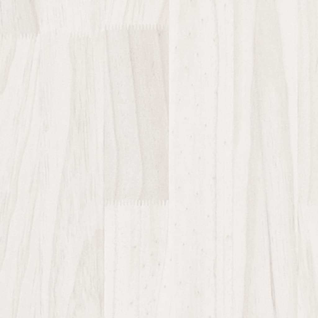 3104064 vidaXL Bed Frame without Mattress White Solid Wood 140x200 cm (810018+818671)