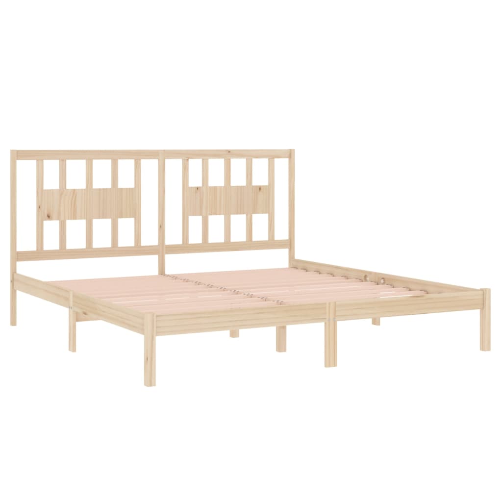 3104083 vidaXL Bed Frame without Mattress Solid Wood 200x200 cm (810037+818690)