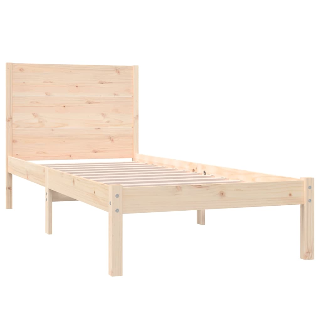 Bed Frame without Mattress 90x200 cm Solid Wood Pine