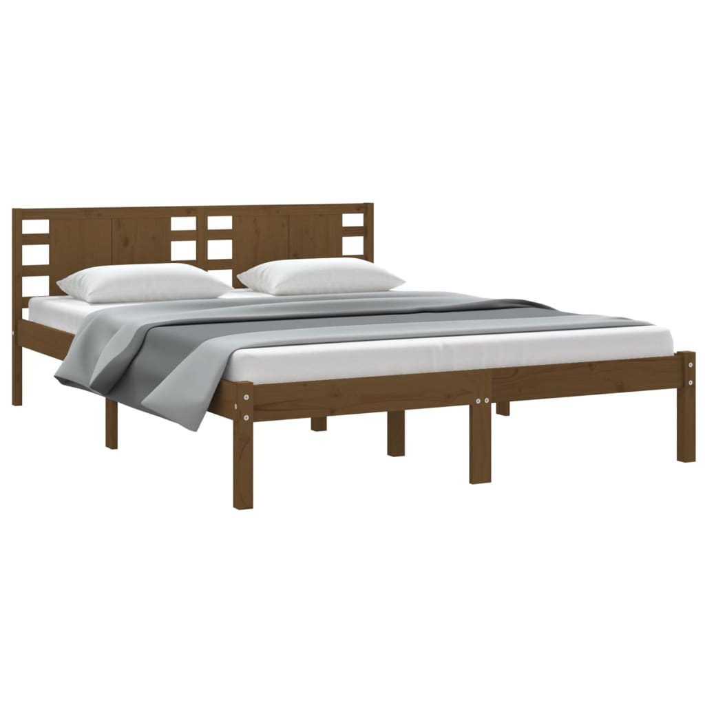 vidaXL Bed Frame without Mattress Honey Brown 120x200 cm Solid Wood Pine