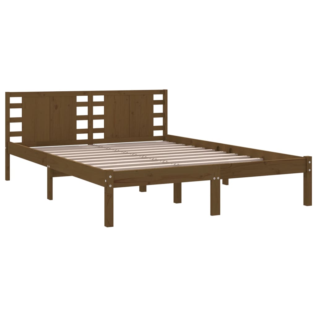 vidaXL Bed Frame without Mattress Honey Brown 120x200 cm Solid Wood Pine