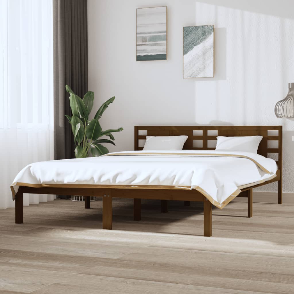 vidaXL Bed Frame without Mattress Honey Brown 120x200 cm Solid Wood Pine