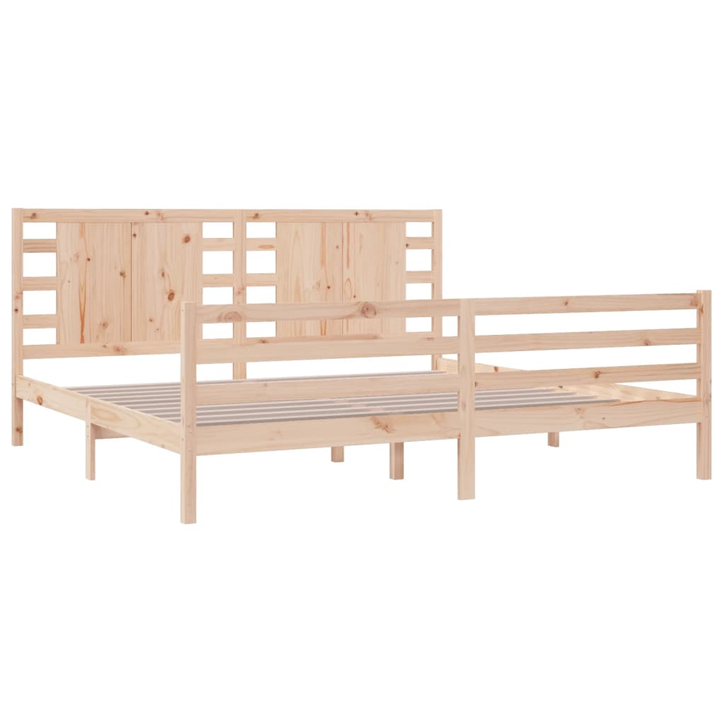 vidaXL Bed Frame without Mattress 200x200 cm Solid Wood Pine