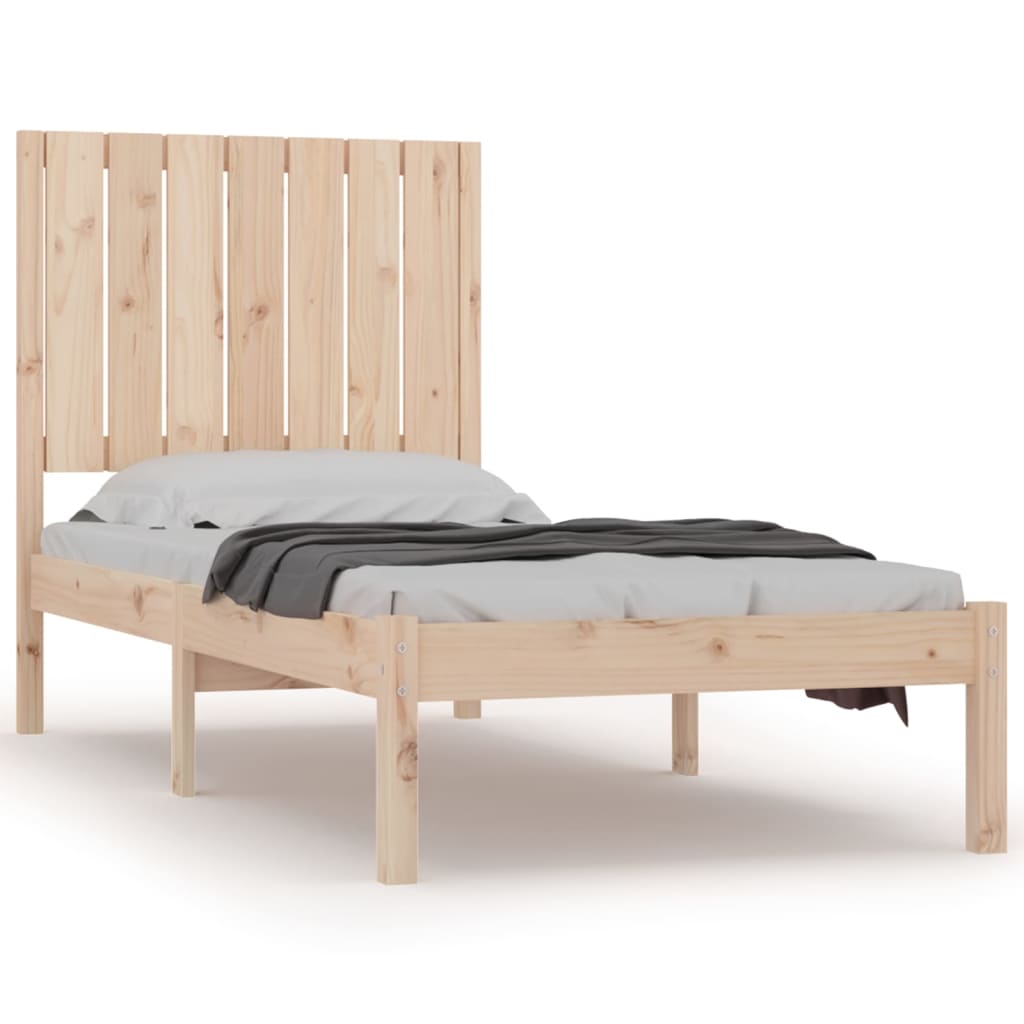 vidaXL Bed Frame without Mattress 75x190 cm Small Single Solid Wood