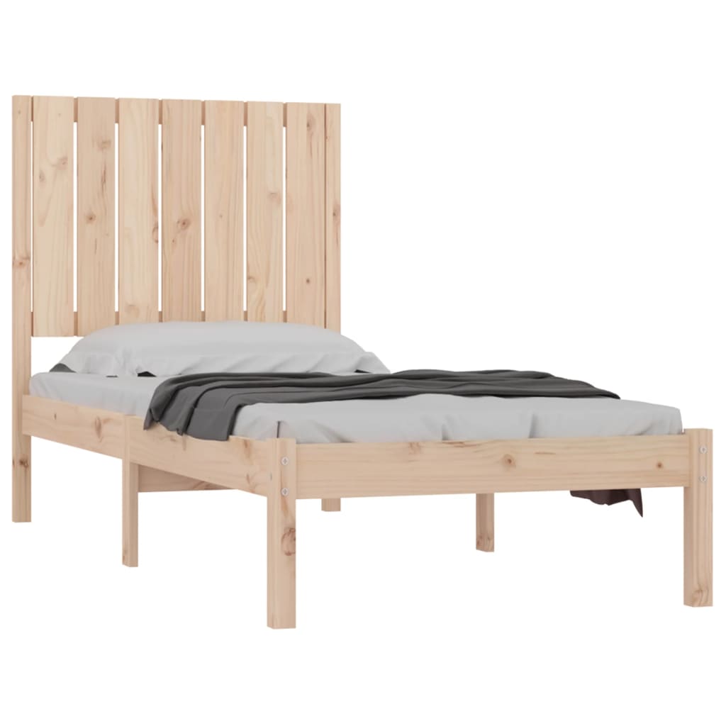 vidaXL Bed Frame without Mattress 75x190 cm Small Single Solid Wood