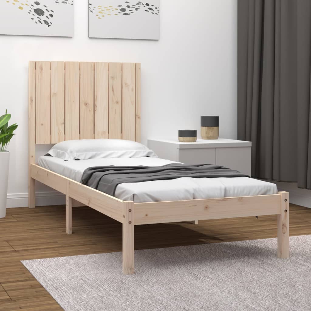 vidaXL Bed Frame without Mattress 75x190 cm Small Single Solid Wood