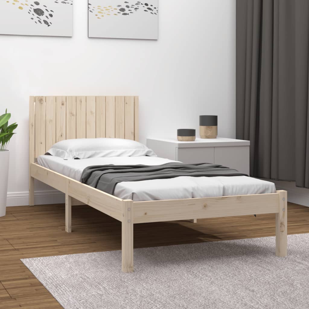 vidaXL Bed Frame without Mattress 100x200 cm Solid Wood Pine