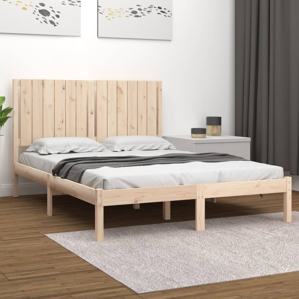 vidaXL Bed Frame without Mattress 140x200 cm Solid Wood Pine