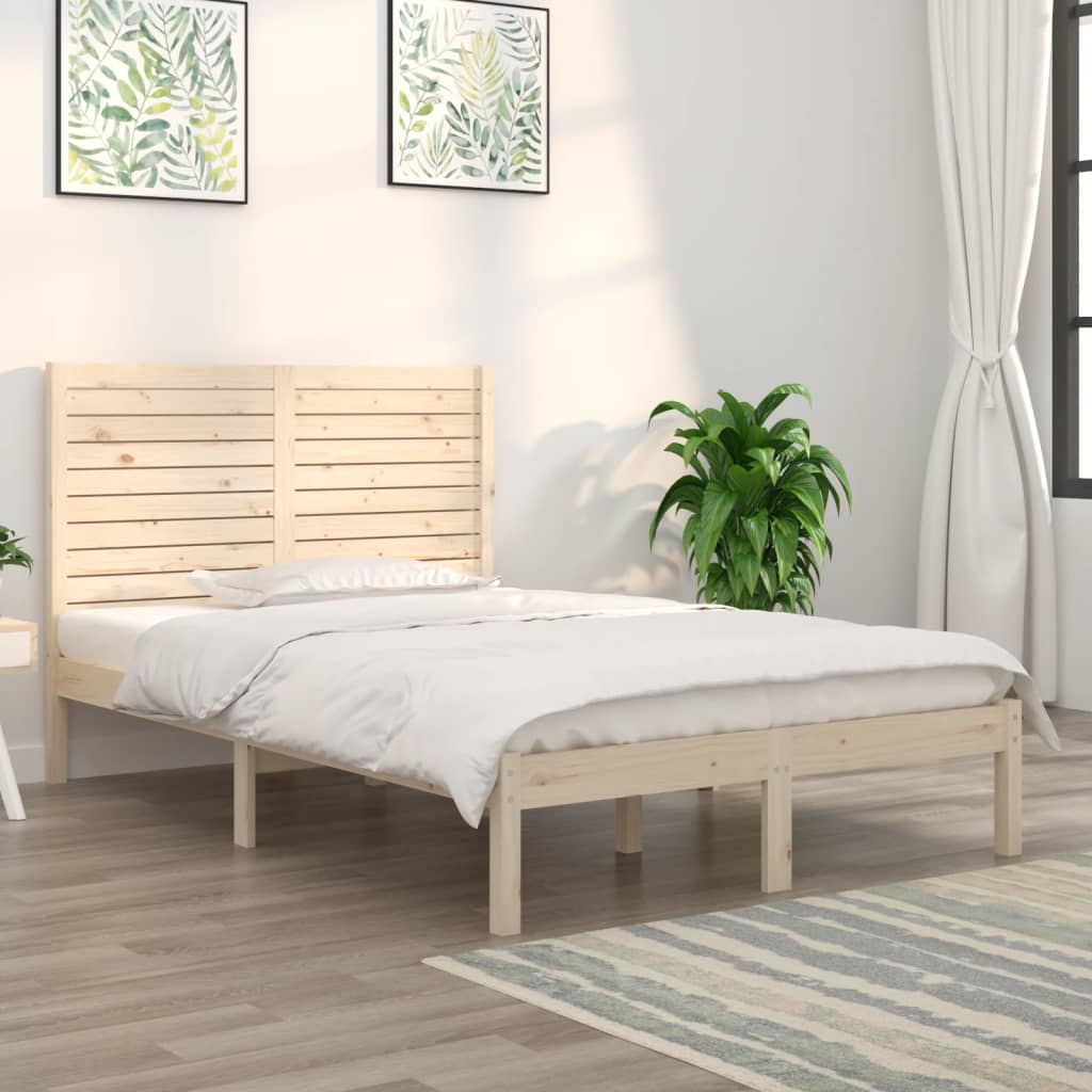 vidaXL Bed Frame without Mattress 120x190 cm Small Double Solid Wood