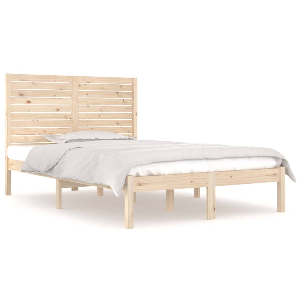 Bed Frame without Mattress 135x190 cm Double Solid Wood