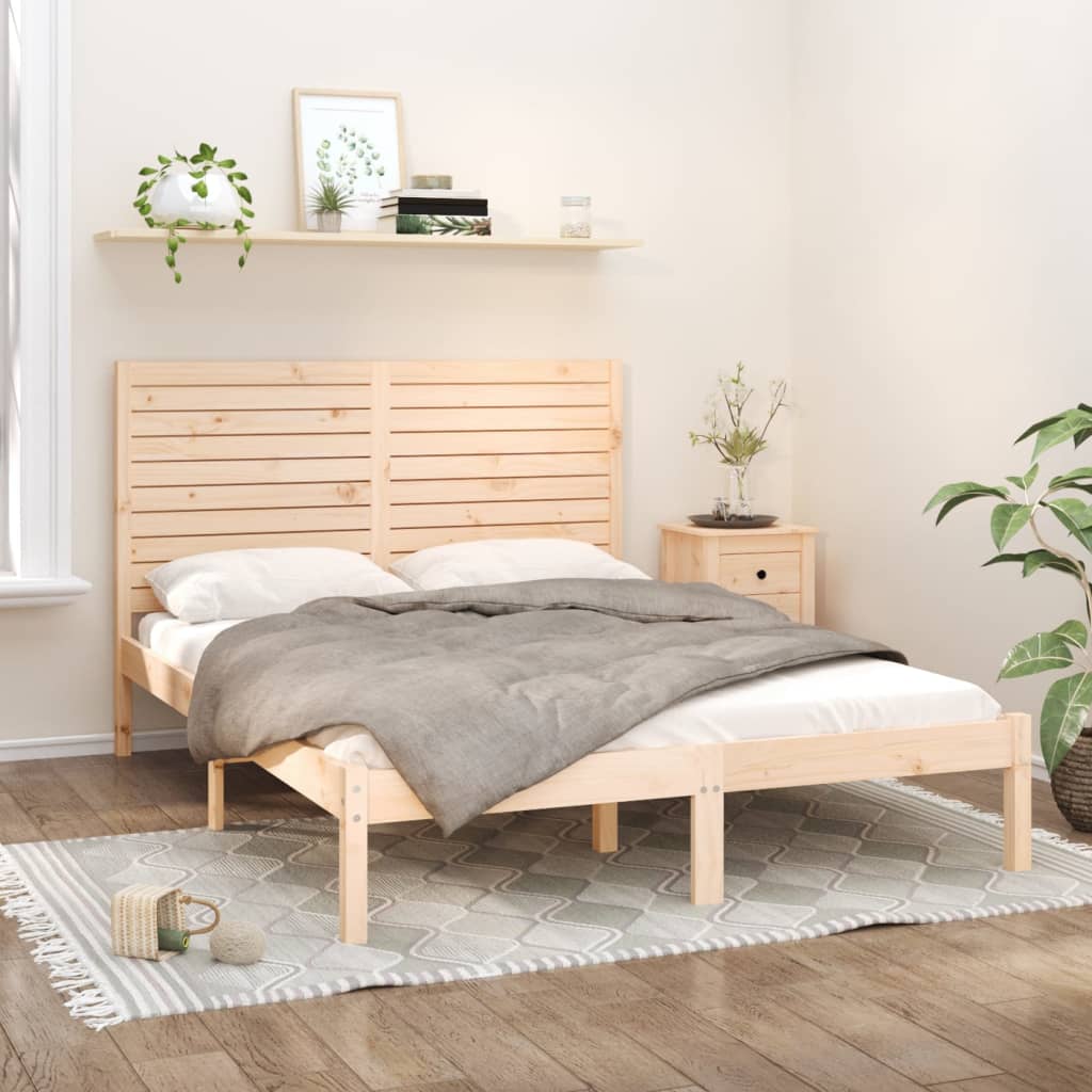 Bed Frame without Mattress 140x200 cm Solid Wood