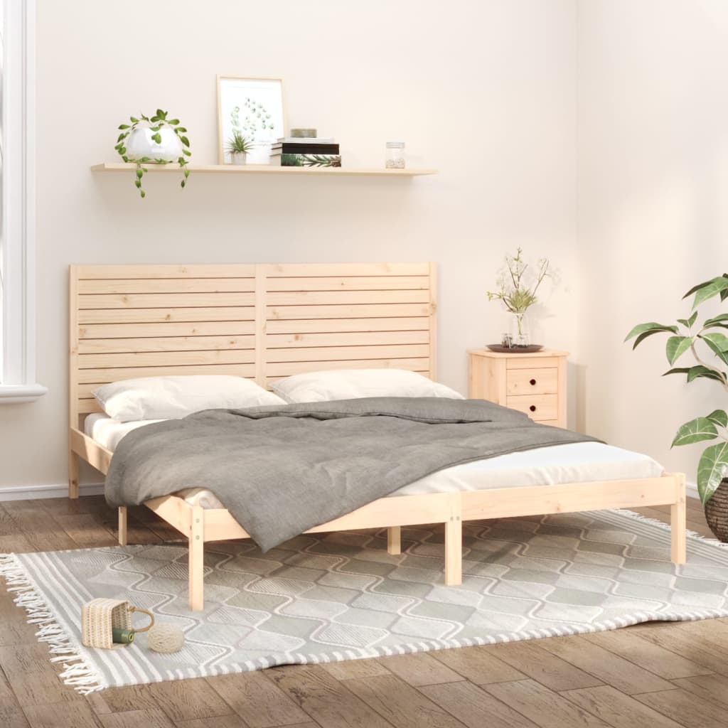 vidaXL Bed Frame without Mattress 180x200 cm Super King Solid Wood