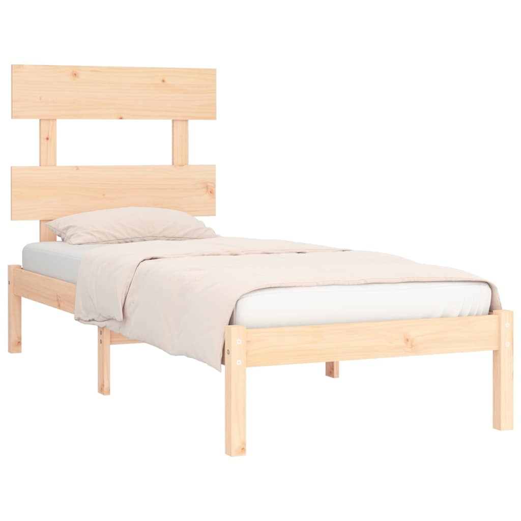 Bed Frame without Mattress 90x190 cm Single Solid Wood