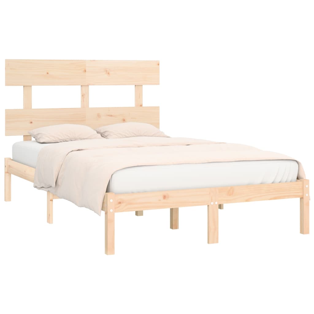 Bed Frame without Mattress 120x190 cm Small Double Solid Wood