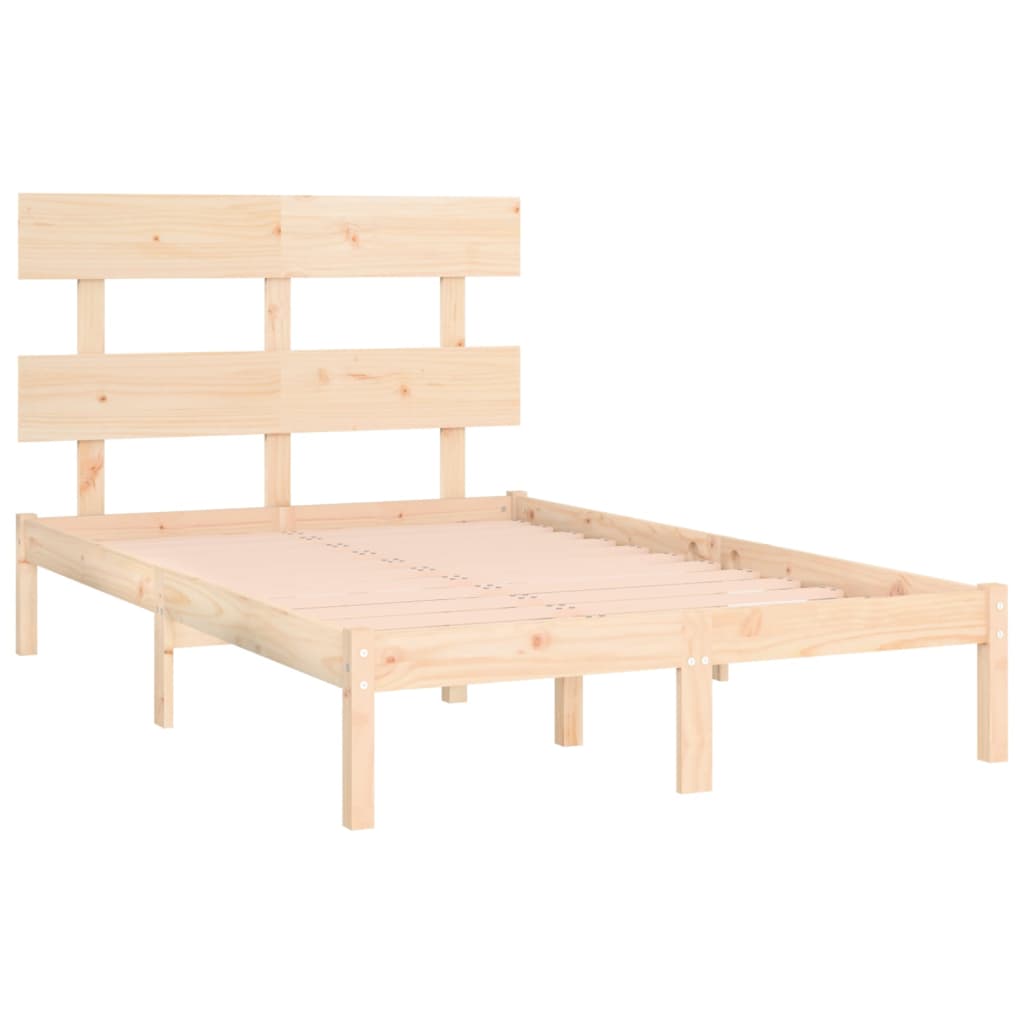 Bed Frame without Mattress 120x190 cm Small Double Solid Wood